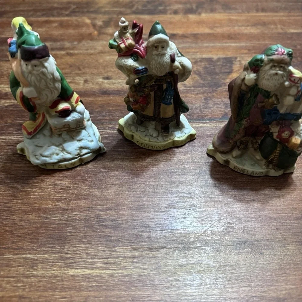 Vintage lot 3 Santas The Nations Figurines 1991 RSVP Germany Italy England 4.5
